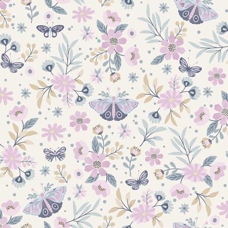 Manhattan Comfort Kennedy Zev Pink Butterfly 33 ft L X 209 in W Wallpaper BR4060-58103